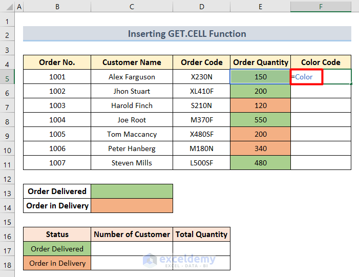 How to Create and Use ColorFunction in Excel (With Easy Steps)