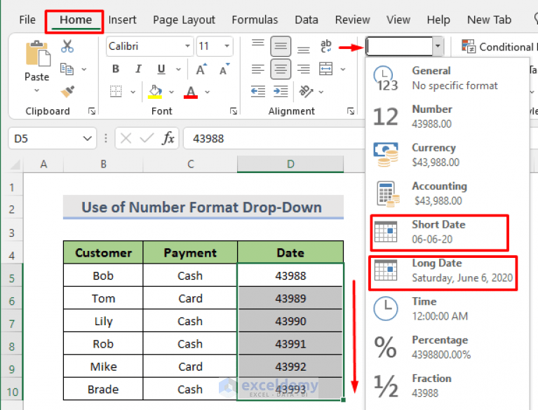 How to Convert Number to Date in Excel (6 Easy Ways) ExcelDemy