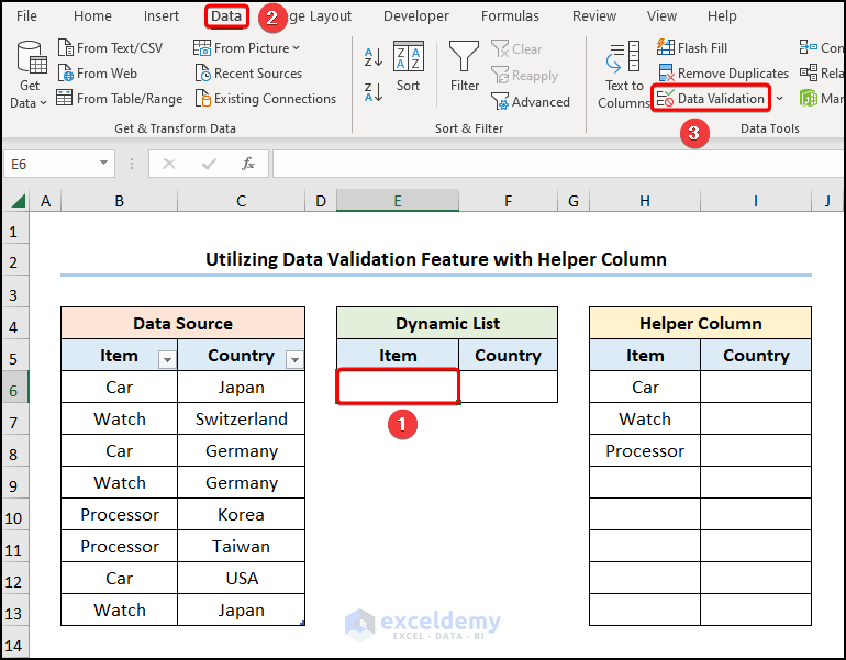 How to Create Dynamic List From Table in Excel (5 Quick Ways)