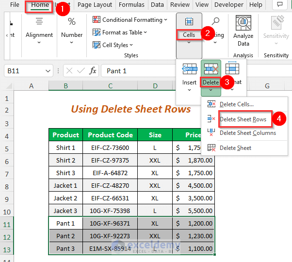 How to delete all rows below in excel windows marlokasin