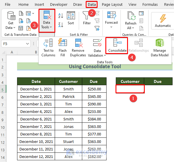 How to Combine Duplicate Rows and Sum the Values in Excel 4 Suitable Ways