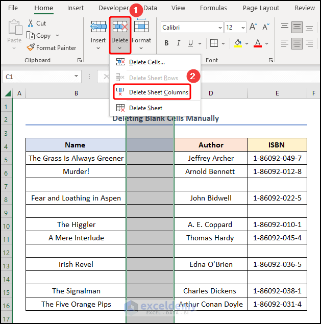 How to Delete Blank Cells and Shift Data Up in Excel 8 Methods