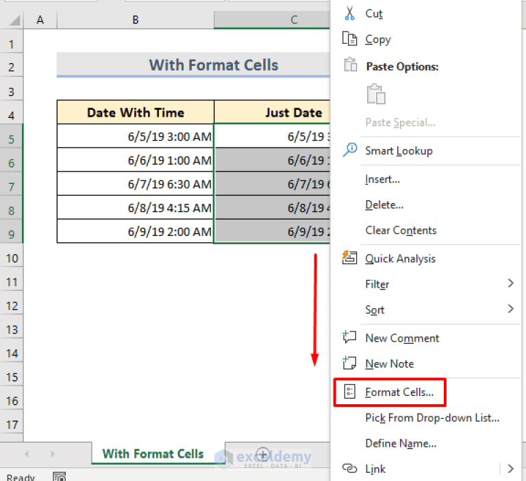 How to Remove Time from Date in Excel (6 Approaches) ExcelDemy