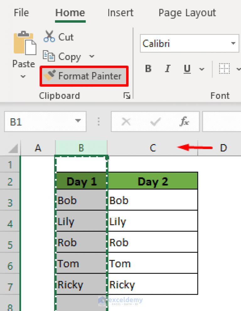 How to Use Format Painter in Excel for Multiple Cells (6 Quick Ways)