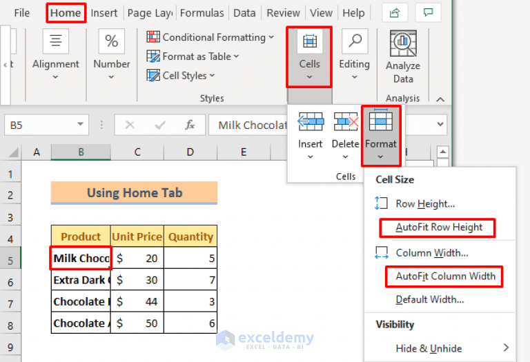 How to Autofit in Excel (7 Easy Ways)