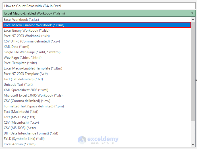 How to Count Rows with VBA in Excel (5 Approaches) ExcelDemy