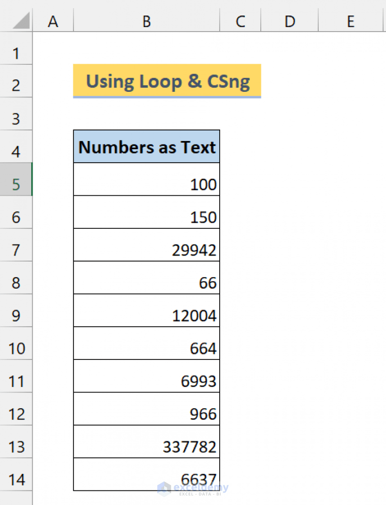 How to Convert Text to Number with Excel VBA (3 Examples with Macros)