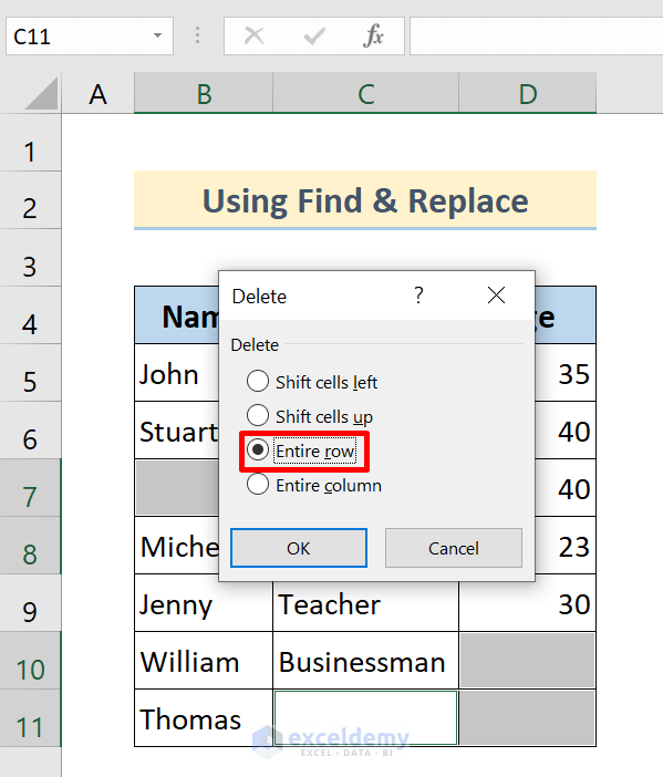 How to Delete Row If Cell Is Blank in Excel?