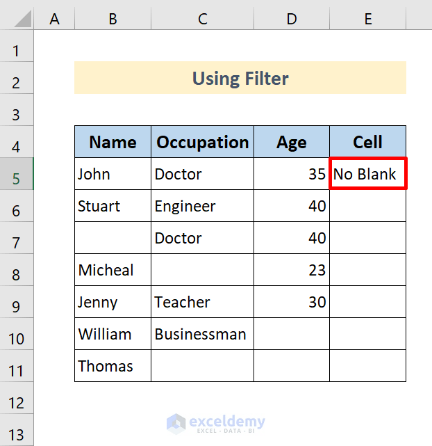 How to Delete Row If Cell Is Blank in Excel?
