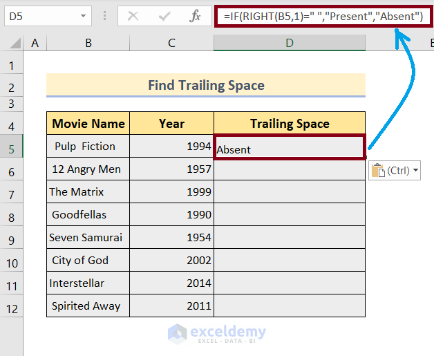 Find Trailing Spaces In Excel Printable Templates Free