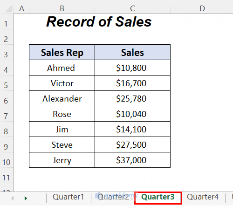 How to Use Sheet Name in Dynamic Formula in Excel