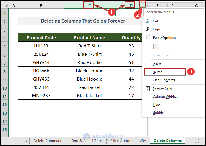 How to Delete Rows in Excel That Go on Forever?