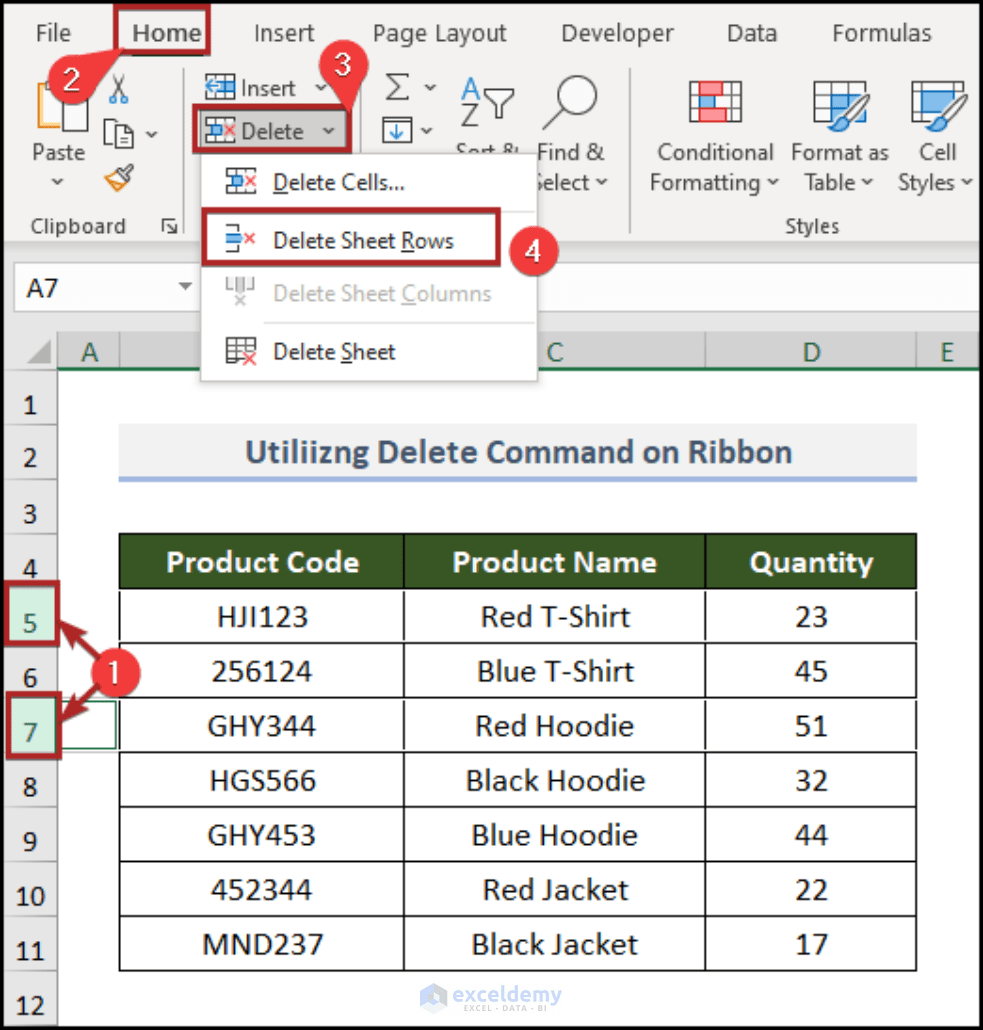 How to Delete Rows in Excel That Go on Forever (5 Easy Ways)