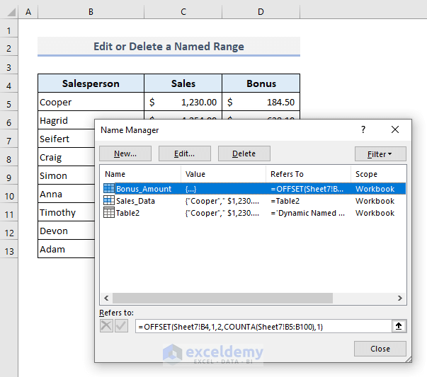 How to Name a Range in Excel (5 Easy Tricks) ExcelDemy