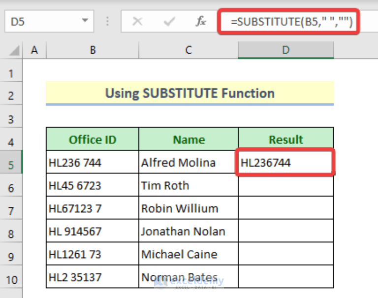 How to Remove White Space in Excel (6 Easy Ways) ExcelDemy