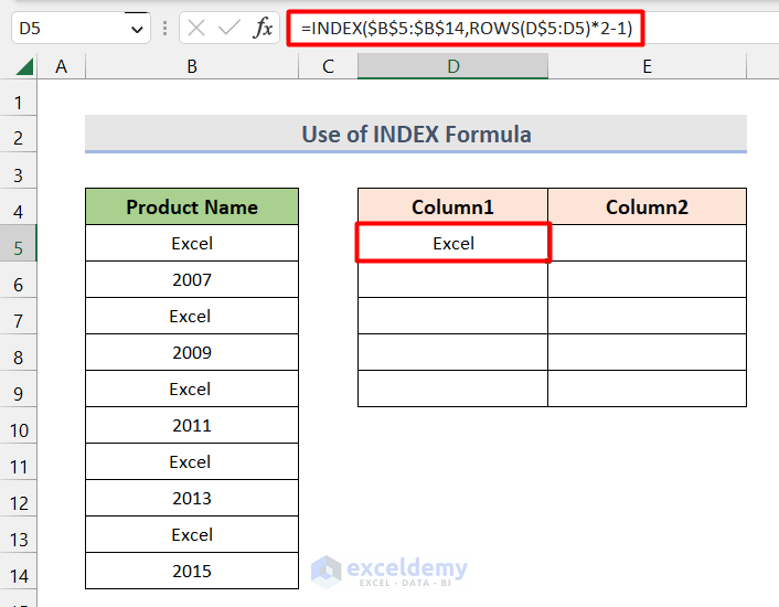 How to Split One Column into Multiple Columns in Excel