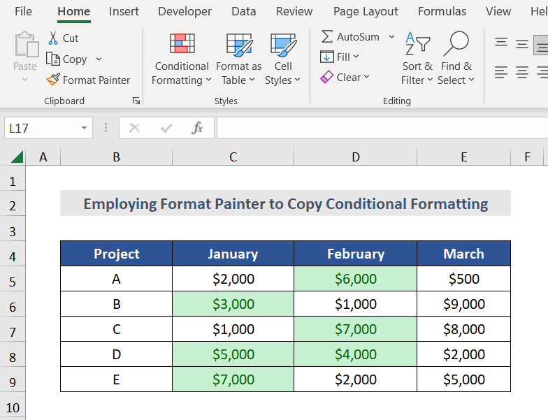 How to Use Format Painter for Multiple Cells in Excel (7 Methods)