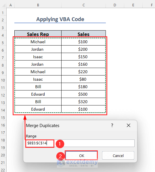 How to Merge Duplicate Rows in Excel (5 Effective Ways)