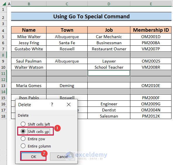 How to Remove Blank Lines in Excel (7 Methods) ExcelDemy