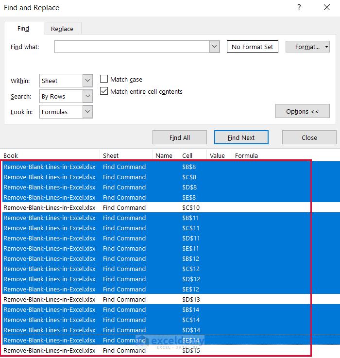 How to Remove Blank Lines in Excel (7 Methods) ExcelDemy