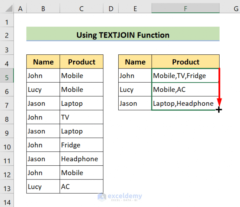 How to VLOOKUP Multiple Values in One Cell in Excel (2 Easy Methods)