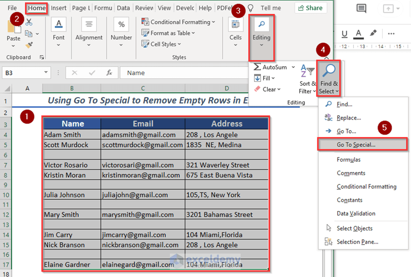 How to Remove Empty Rows in Excel (11 Easy Ways) ExcelDemy