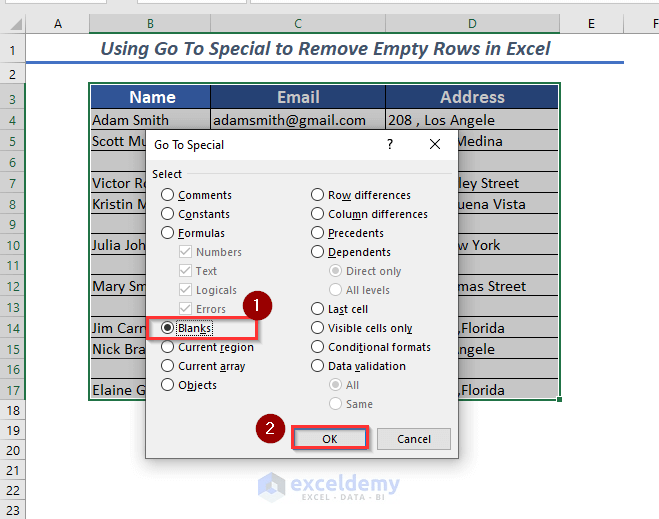 How to Remove Empty Rows in Excel (11 Easy Ways) ExcelDemy