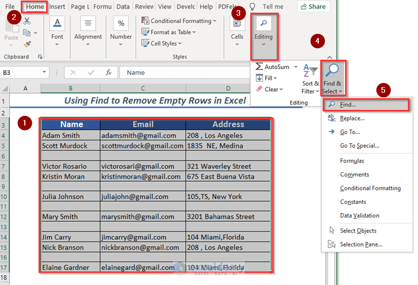 How to Remove Empty Rows in Excel (11 Easy Ways) ExcelDemy
