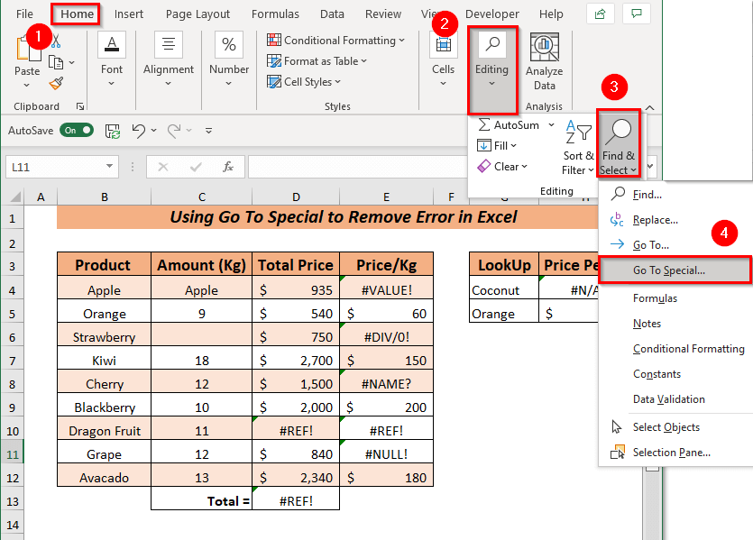 How To Remove Errors From Calculated Field In Pivot Table