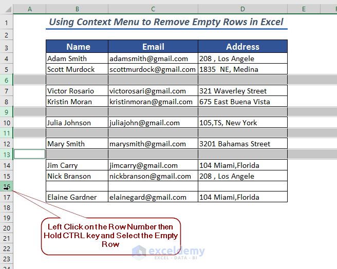 How to Remove Empty Rows in Excel (11 Easy Ways) ExcelDemy