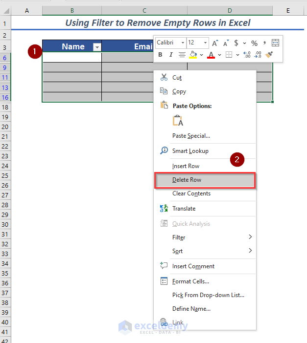 How to Remove Empty Rows in Excel (11 Easy Ways) ExcelDemy