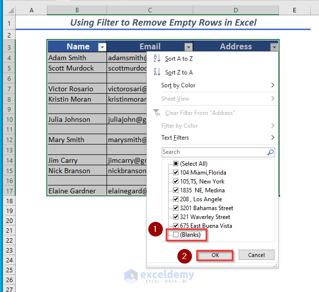 How to Remove Empty Rows in Excel (11 Easy Ways) ExcelDemy
