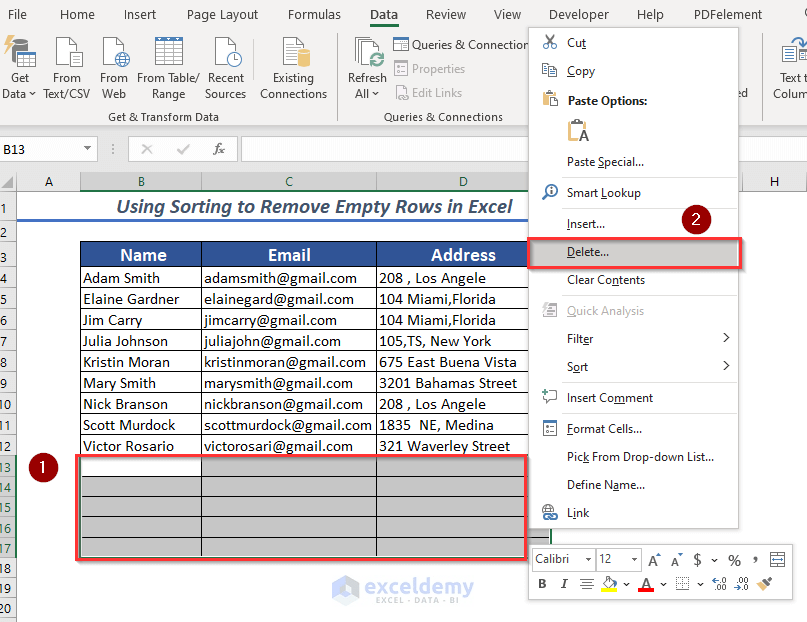 How to Remove Empty Rows in Excel (11 Easy Ways) ExcelDemy