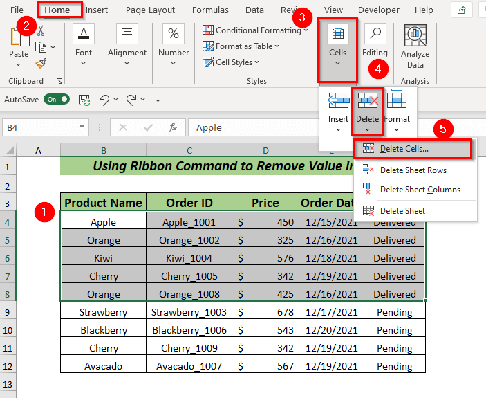 How to Remove a Value in Excel (9 Methods) ExcelDemy