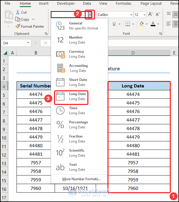 How to Convert Serial Number to Date in Excel (7 Simple Ways)