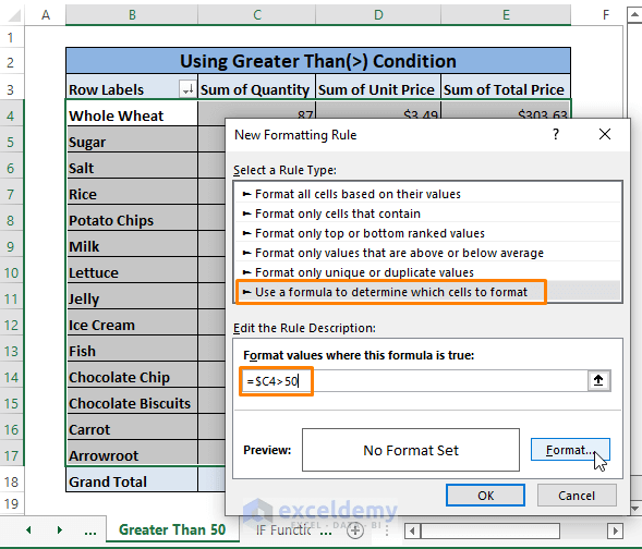 Pivot Table Conditional Formatting Based on Another Column