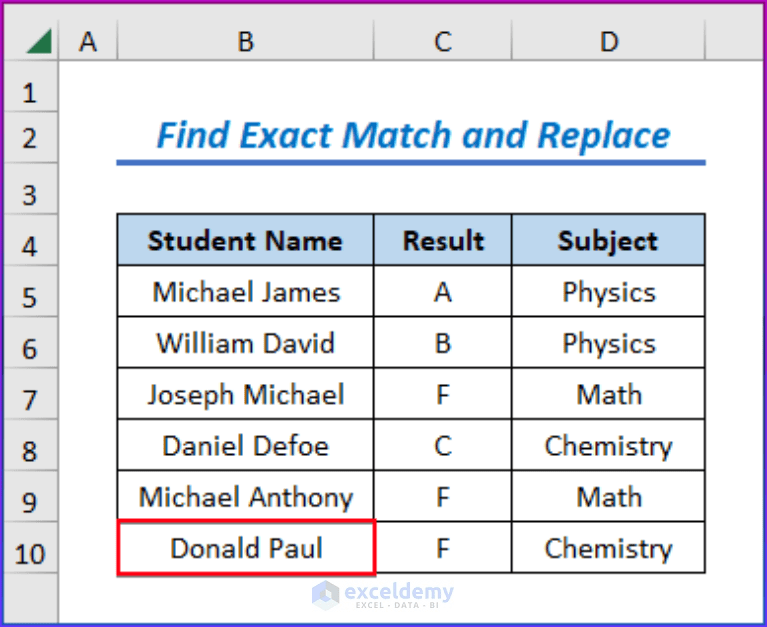 How to Find Exact Match Using VBA in Excel (5 Easy Ways)