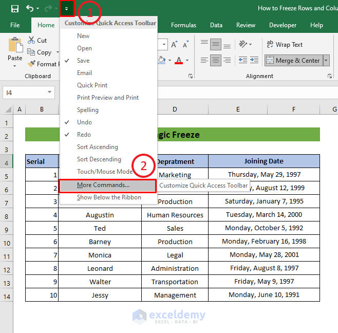 How to Freeze Rows and Columns at the Same Time in Excel ExcelDemy