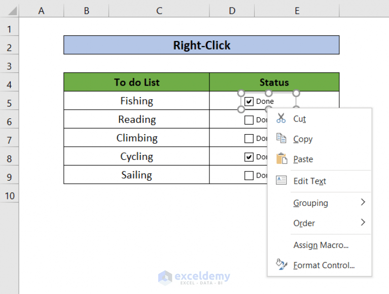 How to Remove Checkbox in Excel (6 Methods) ExcelDemy
