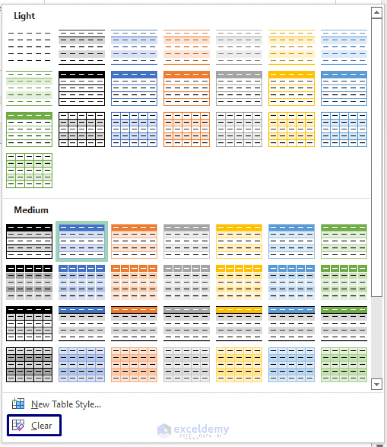 How to Remove Format As Table in Excel ExcelDemy