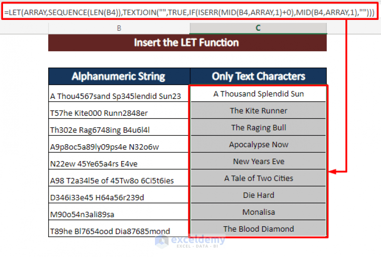 How to Remove Numeric Characters from Cells in Excel (5 Methods)