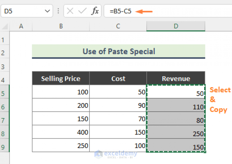 How to Remove Formulas in Excel 7 Easy Ways ExcelDemy