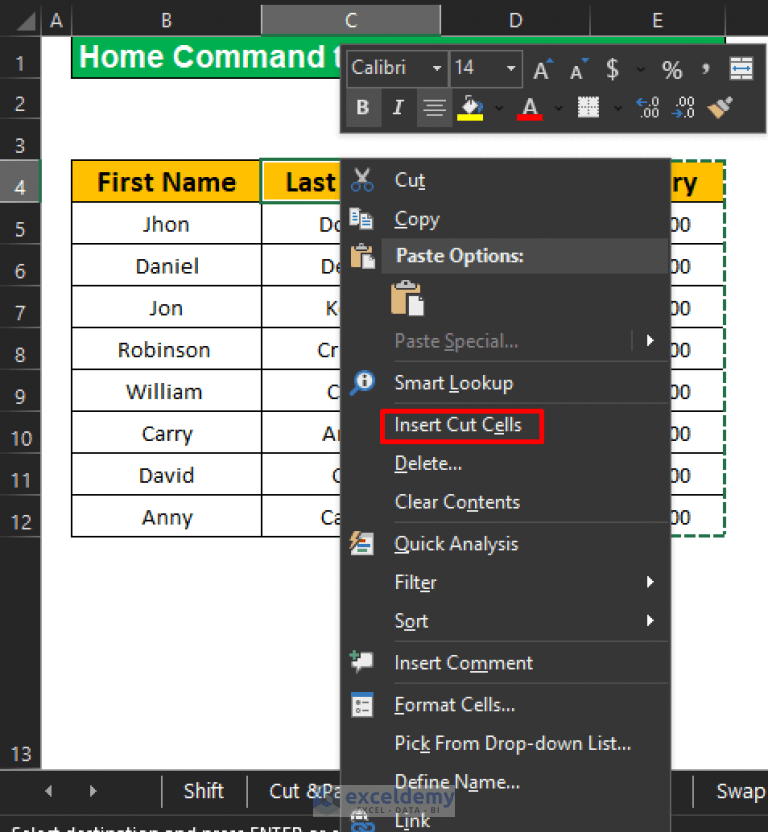 How to Swap Columns in Excel (5 Methods) ExcelDemy