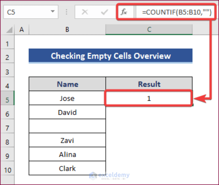 How to Check If Cell Is Empty in Excel (7 Methods) ExcelDemy