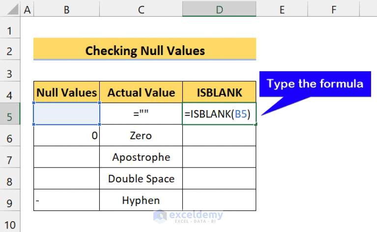 Null vs Blank in Excel - ExcelDemy