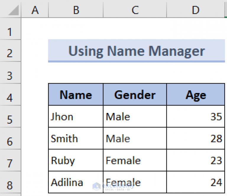 How to Remove Named Range in Excel (4 Quick Methods) ExcelDemy