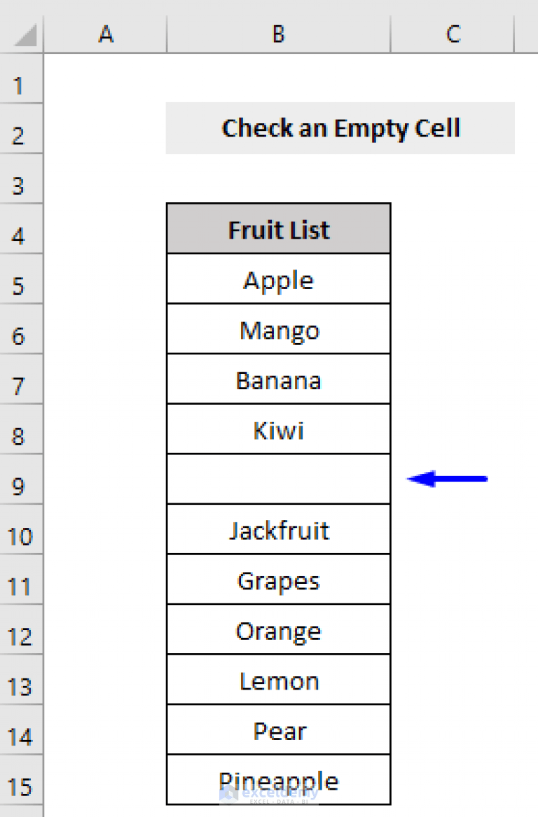 VBA to Check If Cell is Empty in Excel (5 Methods) ExcelDemy