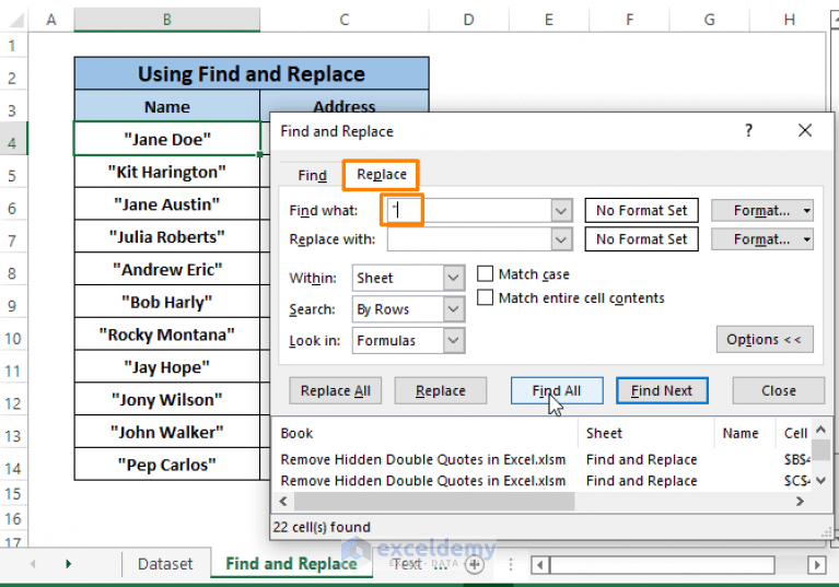 How to Remove Hidden Double Quotes in Excel (6 Easy Ways)