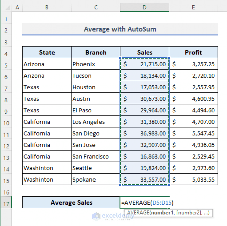 How to Calculate Average in Excel (Including All Criteria) ExcelDemy