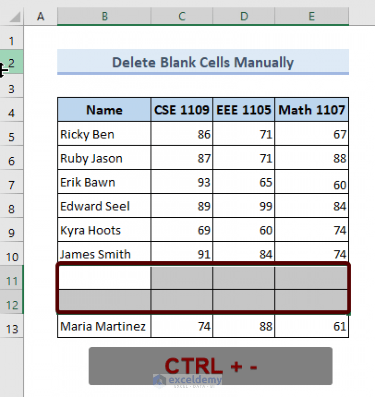 How to Delete Empty Cells in Excel (6 Methods) ExcelDemy